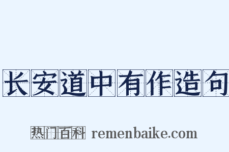 长安道中有作造句是什么意思的图片